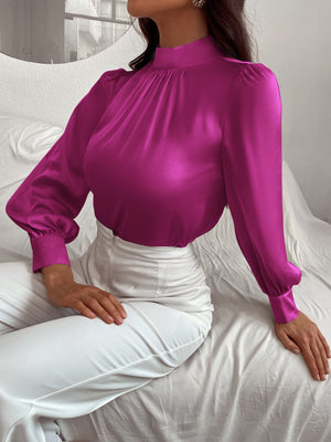 Blusa feminina gola alta Simples Elegante